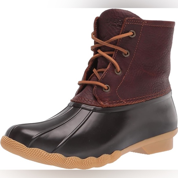 Sperry Women's Saltwater Core Boots - Tan/dark Brown - size 9.5 - NWT - Picture 2 of 8
